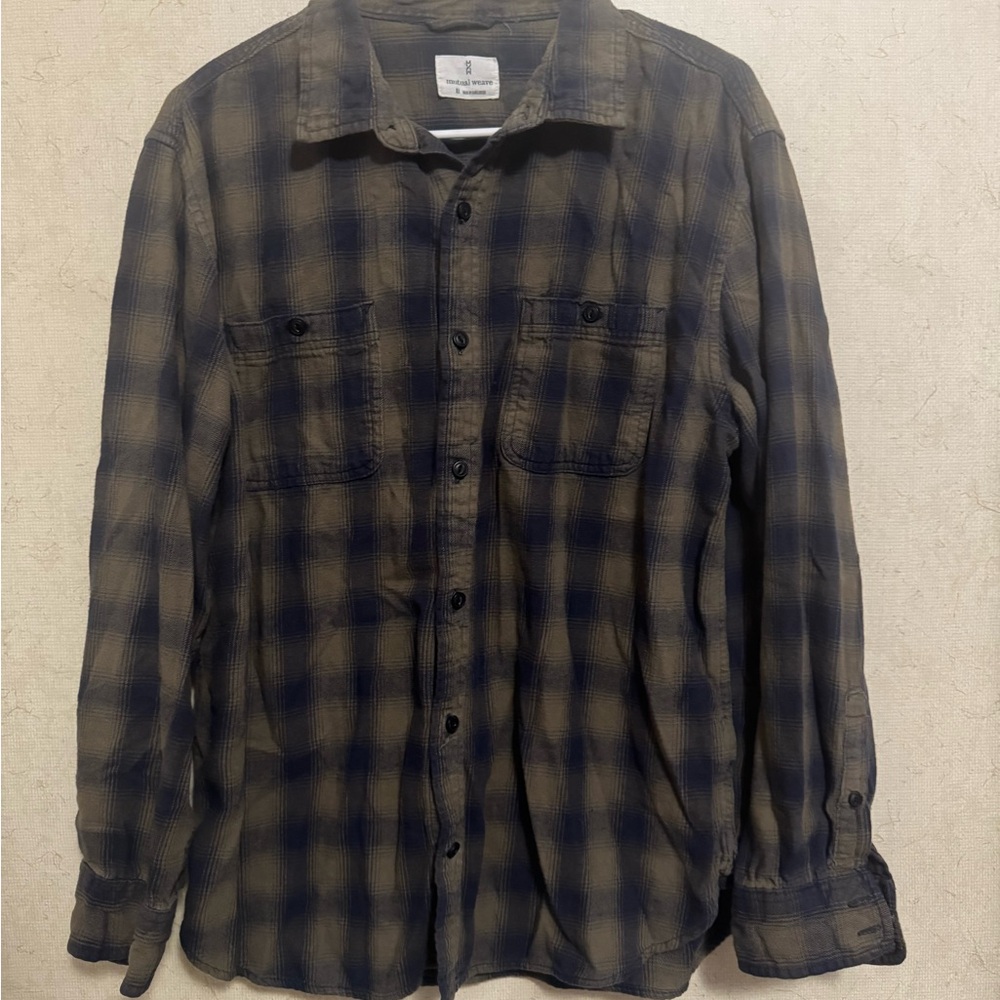 Muji Plaid Shirt in Blue and Olive